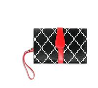 SONARIN Materassino Fasciatoio Portatile impermeabile per neonati, per viaggi alla moda,Kit fasciatoio, leggero,Immagazzinamento(Nero)