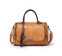 SONARIN Moda Borsa a Mano Donna,Vintage Elegante PU Borsetta Tote Borsa a Tracolla Borse a Spalla Borse Boston per Lavoro Viaggio Appuntamento(Marrone)