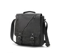 SONARIN Moda Borsa a Tracolla Uomo,Vintage PU Borsa a Spalla Borse Messenger Impermeabile Valigetta Borsa Mano Borsetta Uomo con Tracolla Regolabile per Lavoro Scuola Viaggio(Grigio)