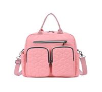 SONARIN Moda Leggero Borsa Fasciatoio per Neonato,Multifunzionale Borsa per il Cambio con Tracolla Rimovibile,Borse per Pannolini da Viaggio Portatile con Tasche Isolate Bottiglia(Rosa)