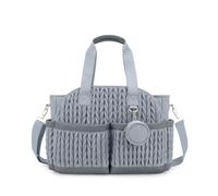 SONARIN Multi-Tasche Moda Borsa Fasciatoio per Neonato,Impermeabile Borsa per il Cambio Borse a Tracolla,Portatili Borse per Pannolini da Viaggio con Portaciuccio(Blu)