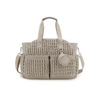 SONARIN Multi-Tasche Moda Borsa Fasciatoio per Neonato,Impermeabile Borsa per il Cambio Borse a Tracolla,Portatili Borse per Pannolini da Viaggio con Portaciuccio(Cachi)