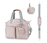 SONARIN Multifunzionale Elegante Borsa Fasciatoio per Neonato,Grande Capacità Impermeabile Borsa Cambio Borsa a Tracolla Portatile Borsa per Pannolini da Viaggio con Borsa Ciuccio(Rosa)