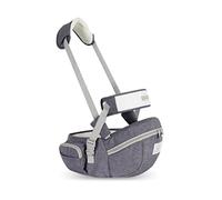 SONARIN Multifunzionale Hipseat Marsupio,Ergonomico Neonati Marsupio Supporto del Sedile Portantina Bebè Seggiolino con Cintura di Sicurezza & Tracolla per Neonato Bambino 0-24 Mesi(Grigio)
