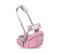 SONARIN Multifunzionale Hipseat Marsupio,Ergonomico Neonati Marsupio Supporto del Sedile Portantina Bebè Seggiolino con Cintura di Sicurezza & Tracolla per Neonato Bambino 0-24 Mesi(Rosa)