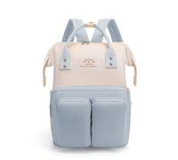 SONARIN Multifunzionale Portatile Zaino Fasciatoio,Grande Capacità Impermeabile Borsa per Pannolini Zaino Mamma Neonato Borsa Fasciatoio da Viaggio con Ganci per Passeggino(Blu)