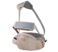 SONARIN Multifunzionale Traspirante Hipseat Marsupio,Ergonomico Marsupio Neonati Supporto del Sedile Portantina Bebè Seggiolino con Cintura di Sicurezza & Tracolla per 3-36 Mesi(Cachi)