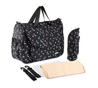 SONARIN Multifunzione Borsa Fasciatoio per Neonato, Cambio e Pannolini da Viaggio Impermeabile con Fasciatoio, Bottiglia & Ganci Passeggino (Blu Scuro)