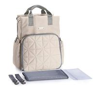 SONARIN Multifunzione Impermeabile Zaino Fasciatoio Bambino per Pannolini,Tracolla per passeggino,borsa antiurto per laptop,Bottiglia borse termiche,Grande Capacità,Lavabile in lavatrice(Cachi)