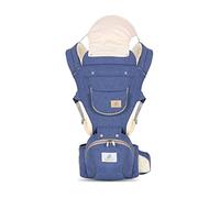 SONARIN Multifunzione Tutte le Stagioni Marsupio Neonati con Sedile,Portantina Ergonomico Traspirante Porta Bambino Fascia Porta Bebè Multi-Posizioni per Neonati Bambini 0-36 Mesi(Blu)