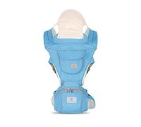 SONARIN Multifunzione Tutte le Stagioni Marsupio Neonati con Sedile,Portantina Ergonomico Traspirante Porta Bambino Fascia Porta Bebè Multi-Posizioni per Neonati Bambini 0-36 Mesi(Azzurro)