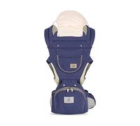 SONARIN Multifunzione Tutte le Stagioni Marsupio Neonati con Sedile,Portantina Ergonomico Traspirante Porta Bambino Fascia Porta Bebè Multi-Posizioni per Neonati Bambini 0-36 Mesi(Blu Scuro)