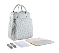 SONARIN Multifunzione Zaino Fasciatoio Alla Moda,Borsa per Pannolini Grande Capacità Impermeabile Zaino Mamma Neonato Borsa Fasciatoio da Viaggio con Fasciatoio & Ganci per Passeggino(Grigio)