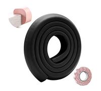 SONARIN Paraspigoli Bambini Angolari Gomma,Protezioni per Bordi,2 m / 6,6 piedi Protezioni per bordi da tavolo per mobili a forma di L con nastro adesivo,Protezione per Bambini(Nero)