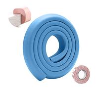 SONARIN Paraspigoli Bambini Angolari Gomma,Protezioni per Bordi,2 m / 6,6 piedi Protezioni per bordi da tavolo per mobili a forma di L con nastro adesivo,Protezione per Bambini(Blu)