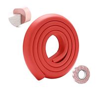 SONARIN Paraspigoli Bambini Angolari Gomma,Protezioni per Bordi,2 m / 6,6 piedi Protezioni per bordi da tavolo per mobili a forma di L con nastro adesivo,Protezione per Bambini(Rosso)