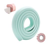 SONARIN Paraspigoli Bambini Angolari Gomma,Protezioni per Bordi,2 m / 6,6 piedi Protezioni per bordi da tavolo per mobili a forma di L con nastro adesivo,Protezione per Bambini(Verde Chiaro)
