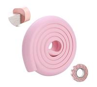 SONARIN Paraspigoli Bambini Angolari Gomma,Protezioni per Bordi,2 m / 6,6 piedi Protezioni per bordi da tavolo per mobili a forma di L con nastro adesivo,Protezione per Bambini(Rosa)