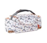 SONARIN Portatile Borsa Organizer per Passeggino,Borsa Passeggino Universale Organizzatore per Passeggino Impermeabile Borsa per Carrozzina Borsa Cambio con Portabicchieri(Arcobaleno)
