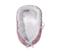 SONARIN Portatile Riduttore Lettino Neonato,88 x 53 cm Baby Nest Nido Neonati Riduttore Culla da Viaggio per Bambini, con100% Cotone Copertura Reversibile Lavabile(Rosa-Elefante)