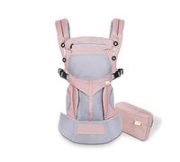 SONARIN Premium Traspirante Marsupio Neonati Ergonomico,Baby Carrier,Porta Bebè,Cappuccio Rimovibile,da neonato a bambino (0-48 mesi),Supporto per la Testa,Carico massimo 20 kg(Rosa)
