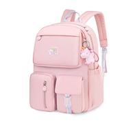 SONARIN Ragazze Zaino Scuola Elementare,Zaino per Bambini Impermeabile Leggera Grande Capacità Zaino per Studenti Borsa da Scuola Ragazze Zaino per la Scuola Zainetti Bambini(Rosa)