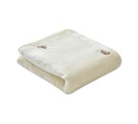SONARIN Ricamata Coperta per Neonati,90x125cm Flanella Copertina per Bambini Bambine Morbida Calde Copertine Avvolgenti per Bambini Trapunta per Carrozzina Culla(Orso)
