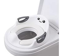 SONARIN Riduttore WC per Bambini,Sedile WC Portatile Ergonomico con Cuscino Staccabile/Paraspruzzi/Maniglia/Schienale per Ragazzi e Ragazze,Allenamento WC,Doppio Design Antiscivolo(Bianco)