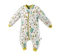 SONARIN Sacco Nanna Imbottito per Neonati con Maniche Lunche Asportabile,3.5 Tog Sacco a Pelo Invernale Autunnale in Cotone,Varie dimensioni da 6 mesi a 6 anni