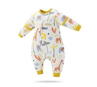 SONARIN Sacco Nanna per Bambini con Piedini,100% Cotone Sacco Nanna Invernale con Maniche Rimovibili Morbido e Caldo Sacco a Pelo per Bambini Sacco a Pelo per Bebè da 3 Mesi a 7 Anni(Giraffa)