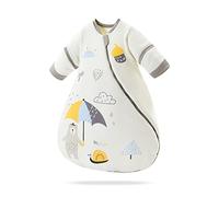 SONARIN Sacco Nanna per Bebé con Maniche Rimovibili,2,5 Tog 100% Cotone Sacco Nanna Invernale Sacco a Pelo per Bambini Sacco a Pelo per Bebè da 3 Mesi a 4 Anni Ultra-Morbido e Caldo(Orso)