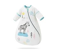 SONARIN Sacco Nanna per Bebé con Maniche Rimovibili,2,5 Tog 100% Cotone Sacco Nanna Invernale Sacco a Pelo per Bambini Sacco a Pelo per Bebè da 3 Mesi a 4 Anni Ultra-Morbido e Caldo(Zebra)