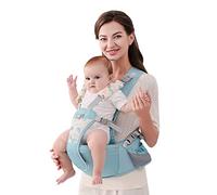 SONARIN Semplice Hipseat Marsupio,Marsupio Neonati con Sedile Multifunzionale Traspirante Portantina Ergonomico Porta Bambino Fascia Porta Bebè per Neonati Bambini 0-36 Mesi(Verde)