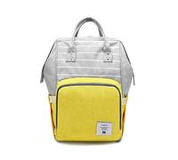 SONARIN Stripe Multifunzione Zaino Fasciatoio Bambino per Pannolini,Organizer per Zaino da Viaggio Con Sacchetto di Isolamento Termico,Impermeabile, Grande Capacità, Elegante,Ideale Regalo(Giallo)