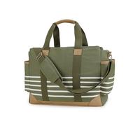 SONARIN Tela Borsa Fasciatoio per Neonato,Grande Capacità Borsa per il Cambio con Tracolla Rimovibile,Borse per Pannolini da Viaggio Portatile con Ganci per Passeggino(Verde)