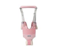 SONARIN Traspirante Camminare Assistente per Bambini,Redini Primi Passi Regolabile Imbracatura di Sicurezza per Bambino,Cintura Protettiva Bimbo con Bavaglino per 8-36 Mesi(Rosa)