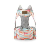 SONARIN Traspirante Hipseat Marsupio,Marsupio Neonati con Sedile Multifunzionale Leggero Portantina Ergonomico Porta Bambino Fascia Porta Bebè per Neonati Bambini 0-36 Mesi(Geometria)