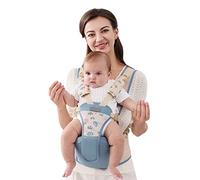 SONARIN Traspirante Semplice Hipseat Marsupio,Marsupio Neonati con Sedile Multifunzionale Portantina Ergonomico Porta Bambino Fascia Porta Bebè per Neonati Bambini 0-36 Mesi(Blu)