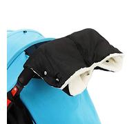 SONARIN Universale Guanti Passeggino,Manicotto con Interno in Pile Proteggi-mani Guanti,Impermeabile anti-Freeze Extra spessore caldo inverno Passeggino Guanti(Nero)