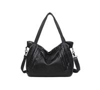 SONARIN Versatile Borsa a Mano Donna,Grande Capacità Borsetta Donna Borsa a Tracolla Borse a Spalla,Moda Borse Tote con Tracolla Regolabile per Lavoro Viaggio Shopping(Nero,Grande)