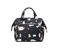 SONARIN Zaino Fasciatoio Multifunzionale Impermeabile Leggero Borsa Pannolini Unisex Nero 28x15x27 cm