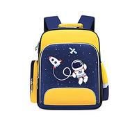 SONARIN Zaino per Bambini,Zaino Scuola Elementare Leggera Impermeabile,Zaino per Studenti Borsa da Scuola Ragazzi Ragazze Zaino per la Scuola Zainetti Bambini Multistrato Grande Capacità(Blu&Giallo)