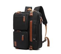 SONARIN Zaino Porta PC,Convertibile Zaino Lavoro Borsa a Tracolla Valigetta Impermeabile Zainetti per Laptop 15,6 Pollici Zaino da Viaggio Borsa Casual per Uomo Donna(Nero)