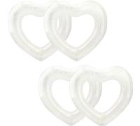 Sonarun Confezione da 4 salvagocce gonfiabili a forma di cuore, per adulti, piscina, spiaggia, feste, 110 x 90 cm (bianco)