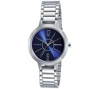 Sonata acciaio margherite analogico quadrante blu da donna watch-8141sm03