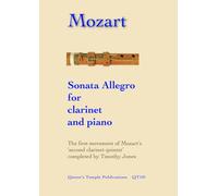 Wolfgang Amadeus Mozart-Sonata Allegro for Clarinet and Piano-BOOK+PART
