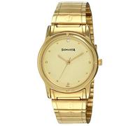 Sonata Analog Champagne Dial Men's Watch - NC7023YM02
