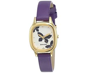 Sonata Analog White Dial Women's Watch - NF8060YL01