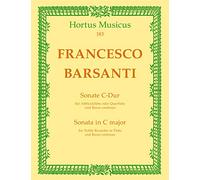 Sonate für Altblockflöte oder Querflöte und Basso continuo C-Dur. Hortus Musicus. Spielpartituren, Stimmensatz
