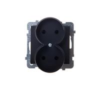 SONATE Presa doppia/U nero metallizzato GP-2R/m/33